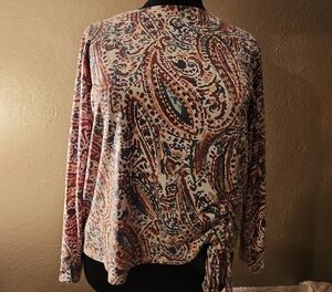 Westbound Woman Paisley Knotted Top Size 2X